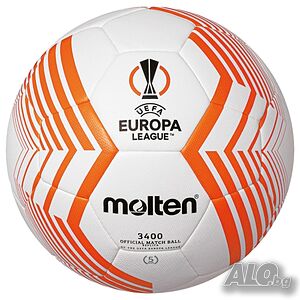 Футболна топка MOLTEN F5C3400 е реплика на официалната топка на UEFA Europa Conference League.