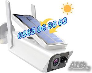 Соларна камера 5MP, безжична соларна Wifi камера със соларен панел