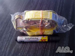 Колани за укрепване с тресчотка и куки 800кг и 1500кг