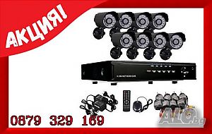 8 hd-dvr фабрична система C.c.t.v + 8 камери sony 1800 твл- 8 канален