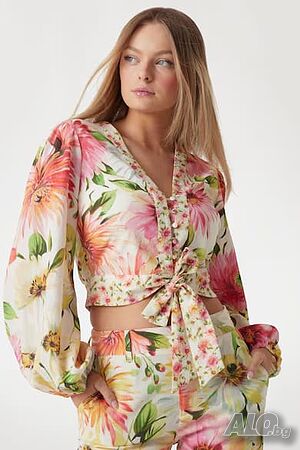 Guess Дамска Флорална Къса Риза
