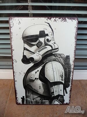 Метална табела филм Междузвездни войни Войник Star Wars въоръжен