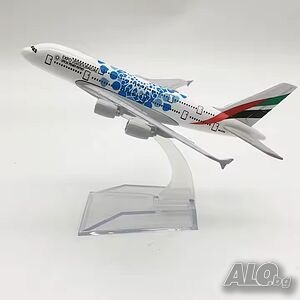 Еърбъс 380 самолет модел макет Airbus Emirates метален авиокомпания летище лайнер Expo 2020 Dubai