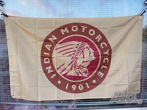 Знаме Indian Motorcycle 1901 Индиан мотоциклети рокерски готини направени мощни рокери волни група
