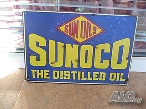 Метална табела Sunoco моторно масло смяна масла туба варел фуния авто части филтри качествено