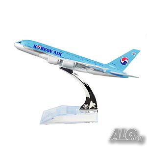 Еърбъс 380 самолет модел макет Korean Air метален A320 Южна Корея Азиатски пътнически класни превози