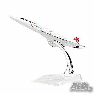 Concorde самолет модел макет метален British Airways Конкорд свръхзвуков пътнически бърз полет Max 2
