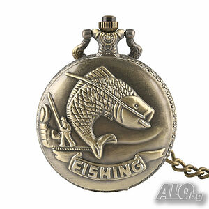 2. Красив Джобен часовник с риба риболов рибар улов въдица риболовец fishing