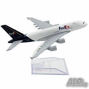 Еърбъс 380 самолет модел макет FedEx метален A380 куриер товарен