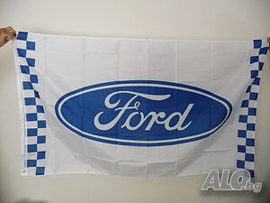 Ford знаме флаг Форд Мустанг Ескорт джип пикап фенове готино