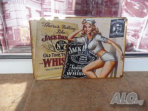 Метална табела уиски Джак Даниелс реклама еротика бар алкохоl Jack Daniels
