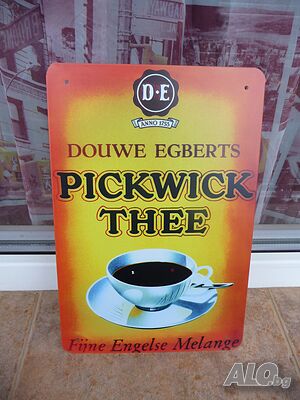 Метална табела кафе Douwe Egberts Pickwick Thee чай кафе реклама