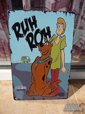 Метална табела разни Скуби Ду Scooby Doo Шаги анимация мистерии