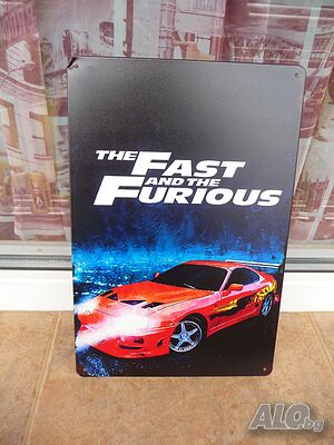 Метална табела филм Бързи и яростни The fast and the furious екщън трилър гонки коли тунинг