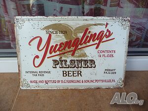 Метална табела бира Yuengling американска пивоварна крафт