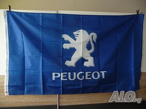Peugeot знаме флаг Пежо рекламно коли реклама емблема лъв дизел