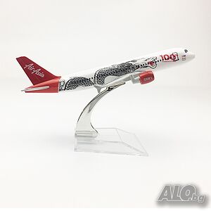 Еърбъс 320 самолет модел макет Airbus AIr Asia метален дракон авиокомпания