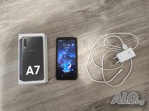 Като нов Samsung Galaxy A7 2018 4/64 GB Black + бързо зарядно
