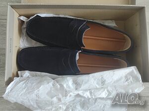 Нови мъжки мокасини Lasocki от ест. велур тъмносини