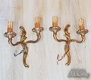 Чифт старинни бронзови аплици в стил Луи 15