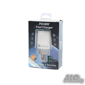 Зарядно за телефон - Адаптер - USB + Type-C порт
