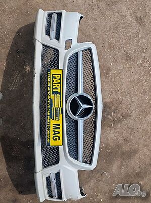 Предна AMG броня Mercedes SLK 250 R172 бяла оборудвана дефект от ляво A1728801140