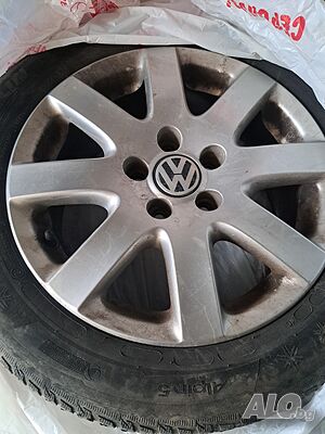 Алуминиеви джанти с зимни гуми мишелин 16 цола vw pasat