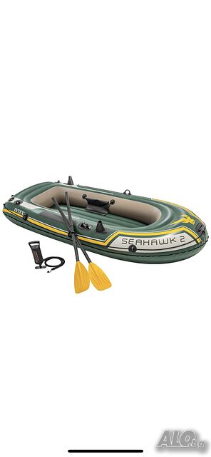 Нова надуваема Лодка Intex Seahawk 2, Помпа + Включени гребла, 2.36 м x 114 см