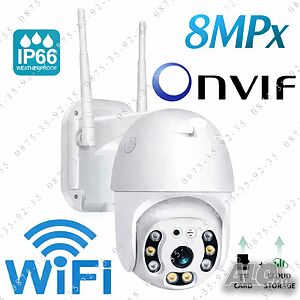 APP YCC365 Plus 8MP WiFi камера. Куполна въртяща се PTZ CAMERA 5G + 2.4G Wi-Fi Външна въртяща 8МП
