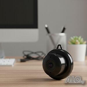 Мини HD камера V380 - Wi-Fi, IR нощно виждане и запис до 64G