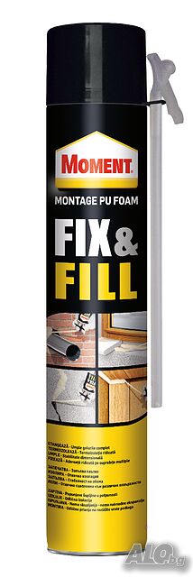 Пяна полиуретанова, ръчна Moment Fix & Fill Montage PU Foam 650 мл