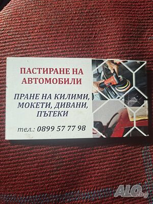 Професионално пастиране и пране на автомобили също и килими.