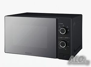 Микровълнова фурна 20L, черна, огледална, механична