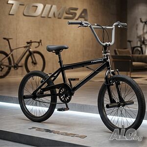 BMX велосипед TOIMSA Full Black 20” - Черен freestyle BMX с 360° ротор и V-Brake