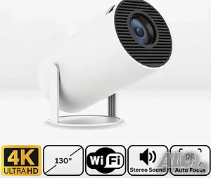 Преносим мини проектор,Android 11,HDMI връзка,USB,AV, Audio jack3.5mm, ротация на 180 градуса