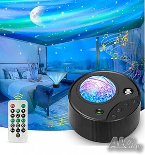 Северно сияние, RGB звездно небе, лазерен проектор, светлина бял шум
