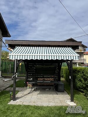 Сенник зелено бял 3м / 2м чупещо рамо