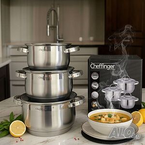 Cheffinger - елегантен комплект тенджери за модерната кухня