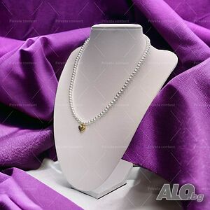 Лъскава любов дамско колие от медицинска стомана тип перли F e s t i n a
