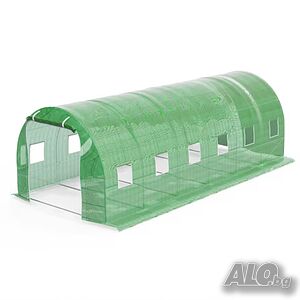 Сглобяема оранжерия парник с 2 врати и UV защита 180 грама на кв.м. различни размери