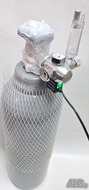 Аквариум Co2 Бутилка и регулатор 12V/220V