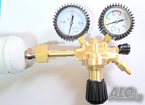 Азот 95 Водород 5 бутилка 110bar с обем 950мл./950 cm³. Редуцир-вентил 30bar, накрайник клима