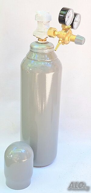 Въглероден двуокис/диоксид Co2 бутилка 3.75кг-55/15см. и регулатор/вентил