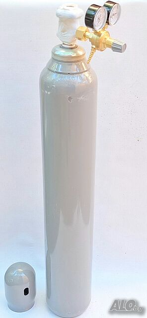 Въглероден двуокис/диоксид Co2 бутилка 10л-7.5кг, 95/15см. и регулатор/редуцир-вентил