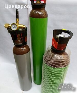 Хелий газ, газови бутилки заредени с Хелий. Обем в кубици:1/1,5/2 и др.