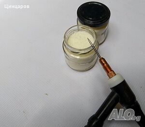 Паста, химичен агент за заточване на Волфрамови електроди.Made in USA