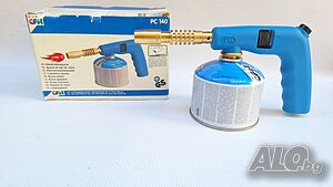 CFH PC 140 газова горелка с пиезо запалване, комплект с флакон газ 230гр