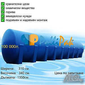Бидони / резервоари от полиестер за вода, горива, течна тор и др.!