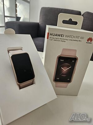 Huawei Watch Fit смарт часовник Smartwatch розов пълен комплект супер състояние