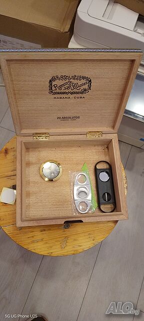 Луксозна дървена кутия за пури (Хумидор) Ramon Allones + ПОДАРЪК 2 резачки и влагомер